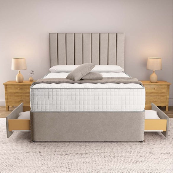 Prague Divan Bed - Seal Grey Naples