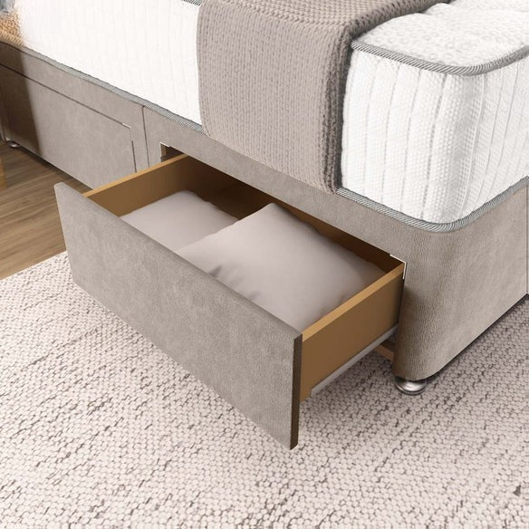 Prague Divan Bed - Seal Grey Naples