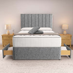 Prague Divan Bed - Silver Chenille