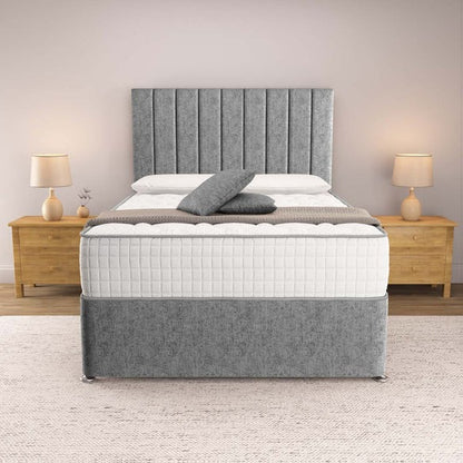 Prague Divan Bed - Silver Chenille