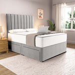 Prague Divan Bed - Silver Linoso