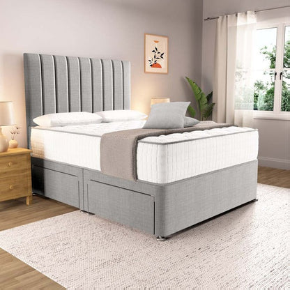 Prague Divan Bed - Silver Linoso