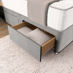 Prague Divan Bed - Silver Linoso