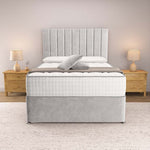 Prague Divan Bed - Silver Plush Velvet