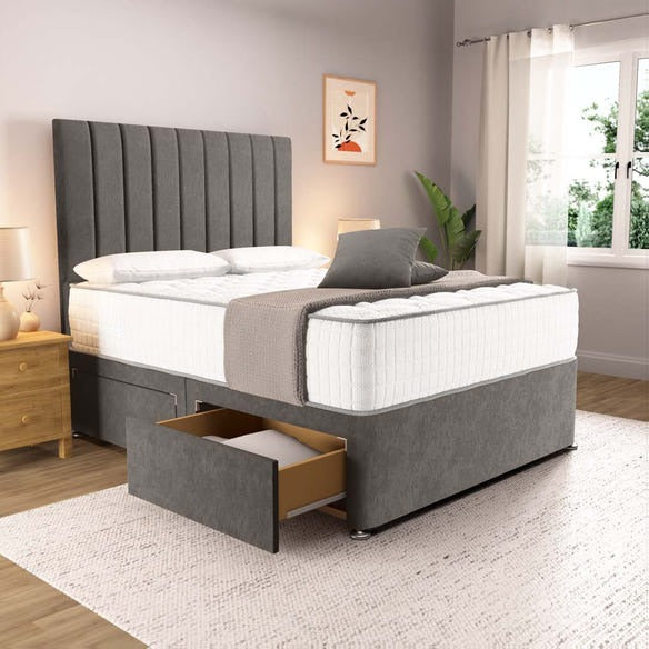 Prague Divan Bed - Slate Grey Naples