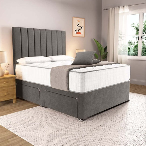 Prague Divan Bed - Slate Grey Naples