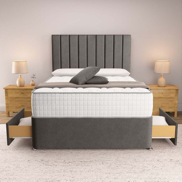 Prague Divan Bed - Slate Grey Naples