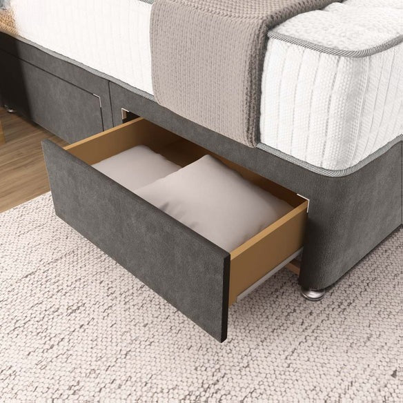 Prague Divan Bed - Slate Grey Naples