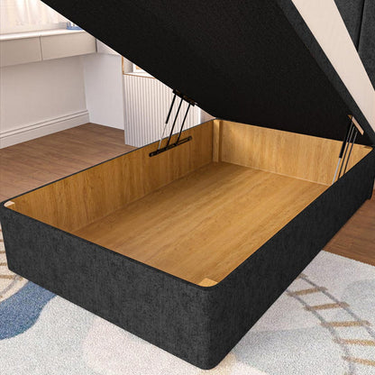 Prague Kids Ottoman Divan Bed - Black Chenille