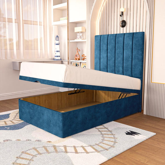 Prague Kids Ottoman Divan Bed - Blue Coniston