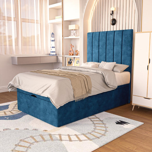 Prague Kids Ottoman Divan Bed - Blue Coniston