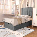 Prague Kids Ottoman Divan Bed - Charcoal Chenille
