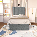 Prague Kids Ottoman Divan Bed - Charcoal Chenille