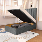 Prague Kids Ottoman Divan Bed - Charcoal Chenille