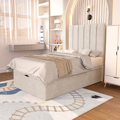 Prague Kids Ottoman Divan Bed - Cream Naples