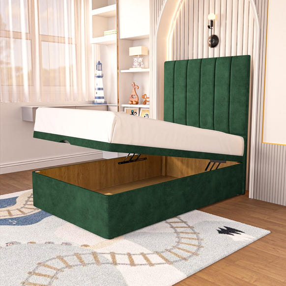 Prague Kids Ottoman Divan Bed - Emerald Coniston