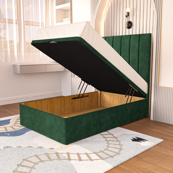 Prague Kids Ottoman Divan Bed - Emerald Coniston