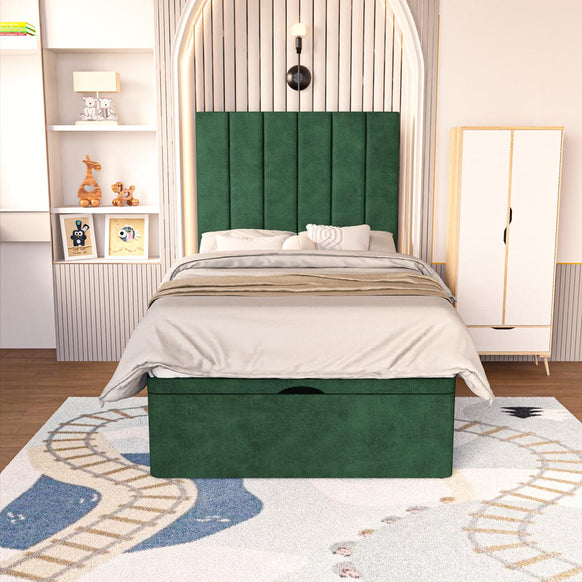Prague Kids Ottoman Divan Bed - Emerald Coniston