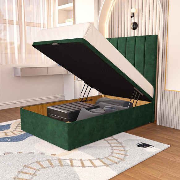Prague Kids Ottoman Divan Bed - Emerald Coniston