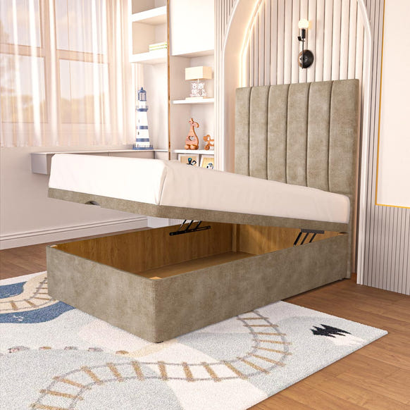 Prague Kids Ottoman Divan Bed - Mink Coniston