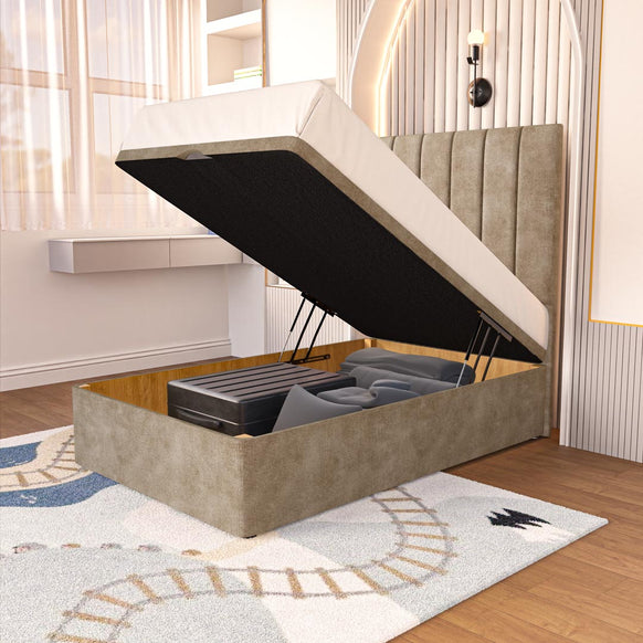 Prague Kids Ottoman Divan Bed - Mink Coniston