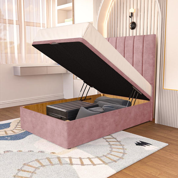 Prague Kids Ottoman Divan Bed - Pink Coniston