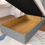 Prague Kids Ottoman Divan Bed - Silver Chenille