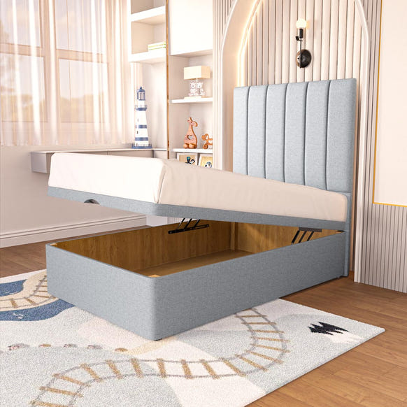 Prague Kids Ottoman Divan Bed - Silver Linoso