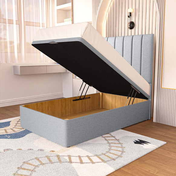 Prague Kids Ottoman Divan Bed - Silver Linoso