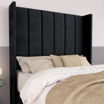Prague Kids Wingback Ottoman Divan Bed - Black Plush Velvet