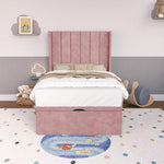 Prague Kids Wingback Ottoman Divan Bed - Pink Coniston