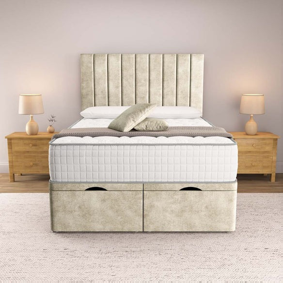 Prague Ottoman Divan Bed - Almond Coniston