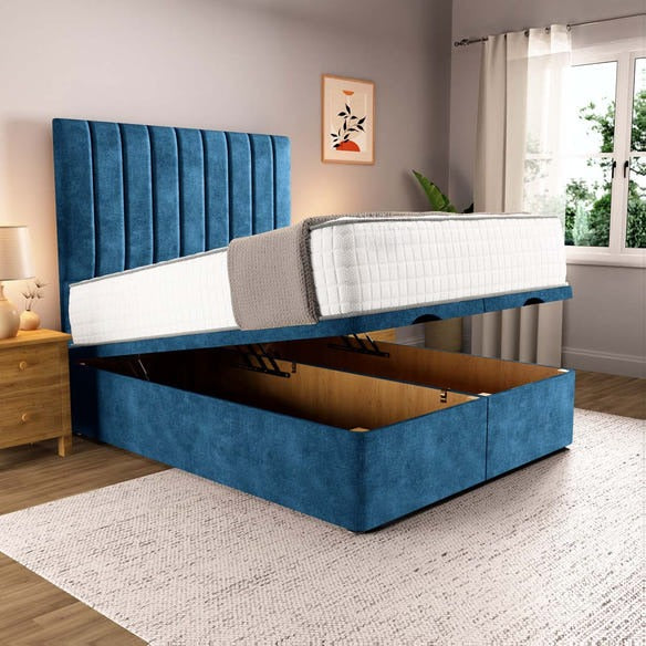 Prague Ottoman Divan Bed - Blue Coniston