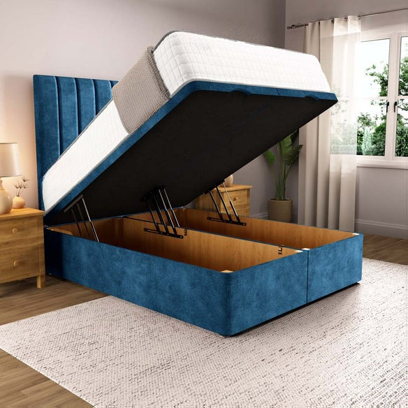 Prague Ottoman Divan Bed - Blue Coniston