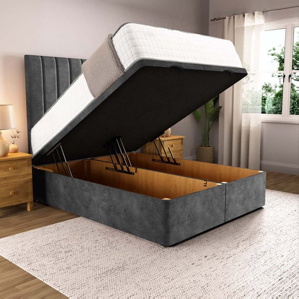 Prague Ottoman Divan Bed - Charcoal Coniston