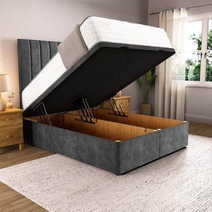 Prague Ottoman Divan Bed - Charcoal Coniston