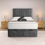 Prague Ottoman Divan Bed - Charcoal Coniston