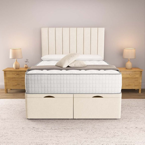 Prague Ottoman Divan Bed - Cream Naples