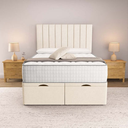 Prague Ottoman Divan Bed - Cream Naples
