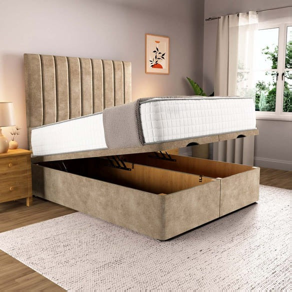 Prague Ottoman Divan Bed - Mink Coniston