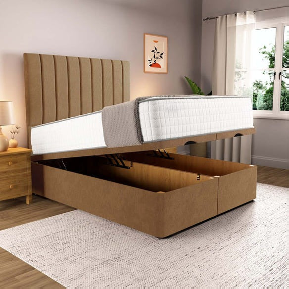 Prague Ottoman Divan Bed - Mink Naples