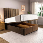 Prague Ottoman Divan Bed - Mocca Plush Velvet