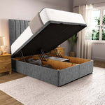 Prague Ottoman Divan Bed - Silver Chenille