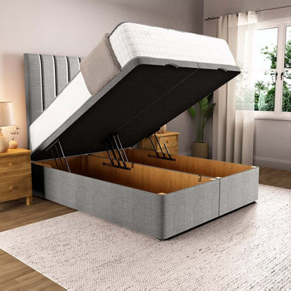 Prague Ottoman Divan Bed - Silver Linoso