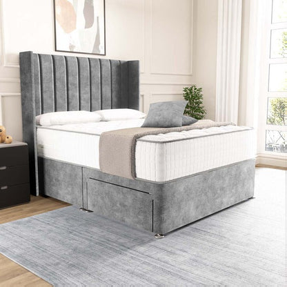 Prague Wingback Divan Bed - Armour Coniston