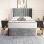 Prague Wingback Divan Bed - Armour Coniston