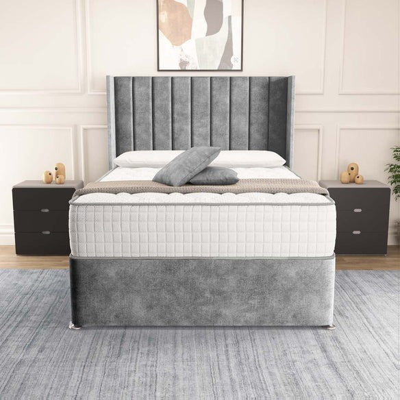 Prague Wingback Divan Bed - Armour Coniston