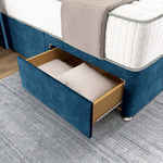 Prague Wingback Divan Bed - Blue Coniston
