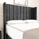 Prague Wingback Divan Bed - Charcoal Coniston