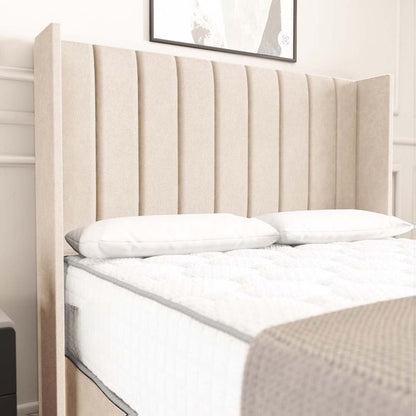 Prague Wingback Divan Bed - Cream Naples